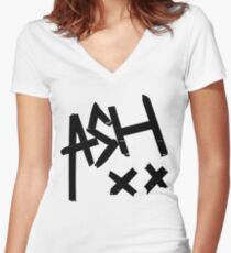 Ashton Irwin (Ash xx signature) Women's Fitted V-Neck T-Shirt