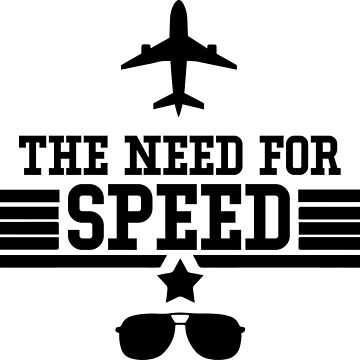 Top Gun - I Feel The Need For Speed White | Framed Art Print