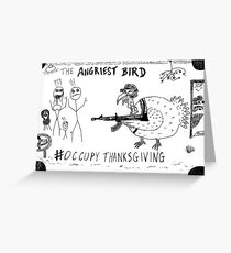 Occupy Thanksgiving editorial cartoon Greeting Card