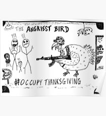 Occupy Thanksgiving editorial cartoon Poster