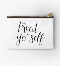 Treat Yo' Self (Black Text) Studio Pouch