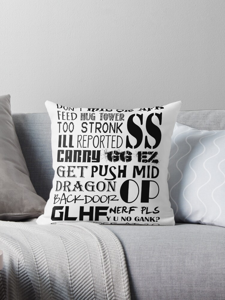 League Of Legends Chat Throw Pillow By Zerokara