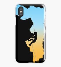 Mountain Climbing Silhouette Design iPhone Case