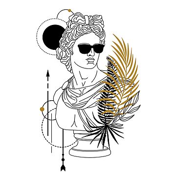 Apollo (Phoebus). Creative Illustration In Geometric And Line Art