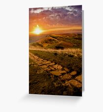 Sunrise On Mam Tor Derbyshire Greeting Card