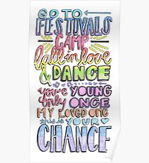 "Growing Up" by Macklemore & Ryan Lewis Lyric Drawing Poster