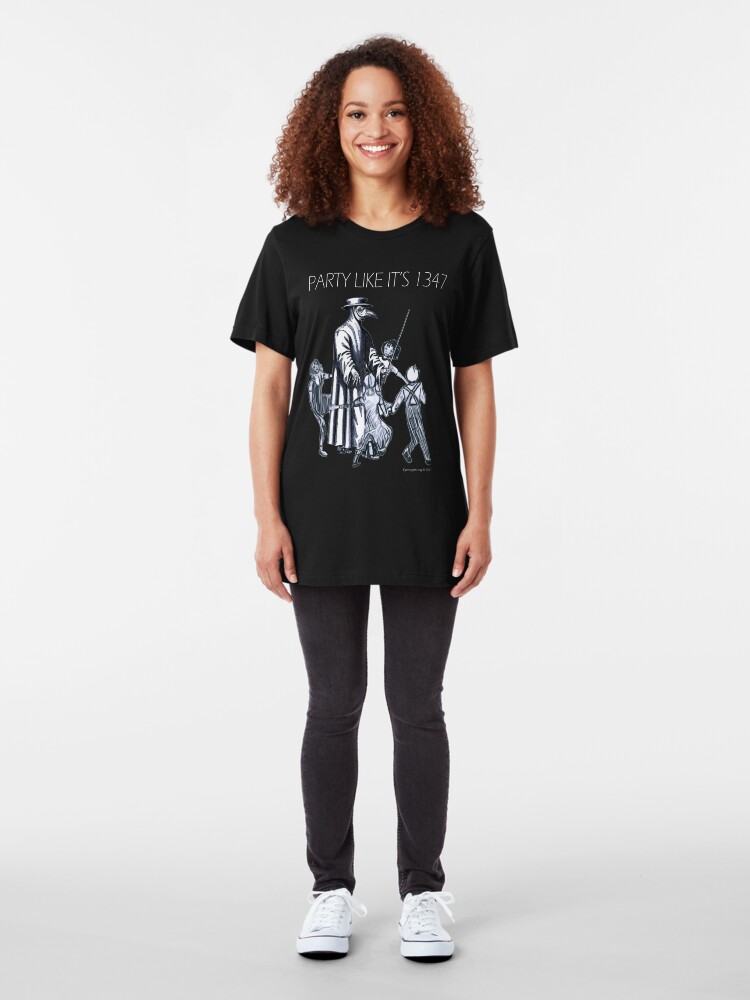 Alternate view of Party Like It's 1347 Again Slim Fit T-Shirt