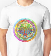 Inner Strength Psychedelic Tiger Sri Yantra Mandala Unisex T-Shirt