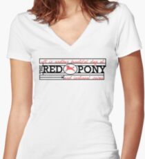 The Red Pony Women's Fitted V-Neck T-Shirt