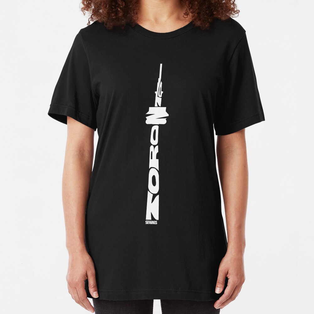 Toronto CN Tower White Slim Fit T-Shirt