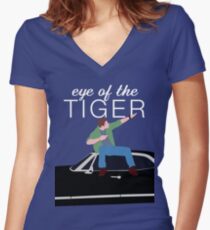 Supernatural - Eye of the Tiger Women's Fitted V-Neck T-Shirt