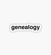 genealogy Sticker