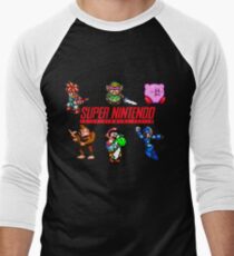 Super Nintendo Men's Baseball ¾ T-Shirt