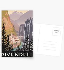 Fantasy valley travel poster Postcards