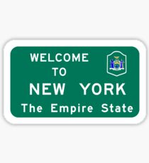 Welcome to New York, Road Sign, USA Sticker