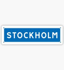 Stockholm, Verkehrsschild, Schweden Sticker