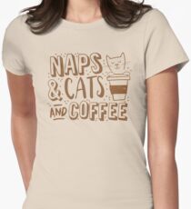NAPS and CATS and COFFEE Women's Fitted T-Shirt
