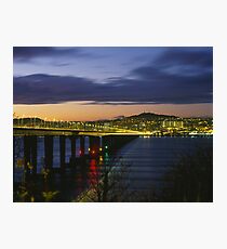Tay Bridge heading to Dundee Photographic Print