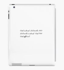 God is dead, Nietzsche is dead iPad Case/Skin