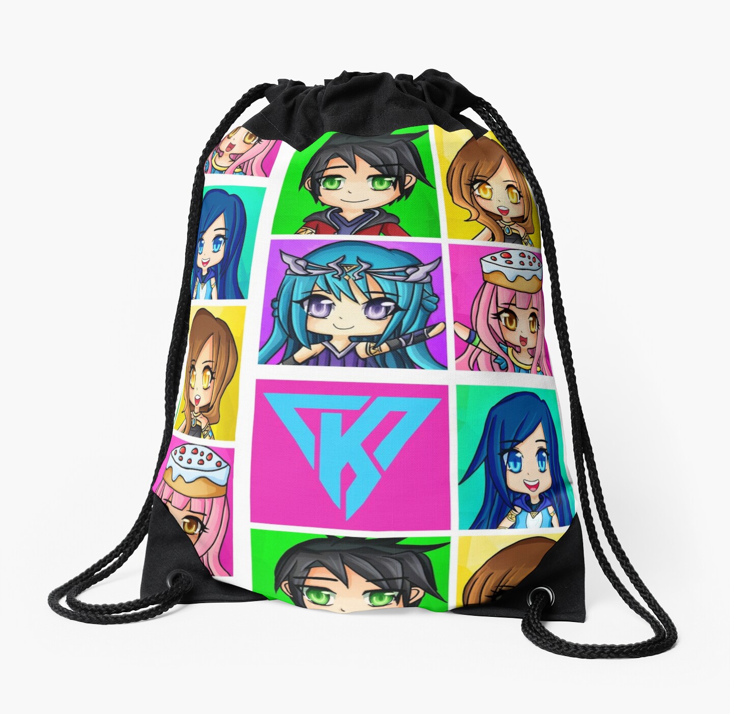 Funneh Characters Drawstring Bag By Lovegames Redbubble