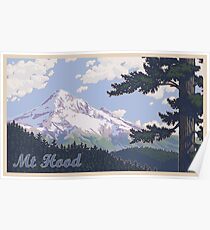 Vintage Mount Hood Travel Poster Poster