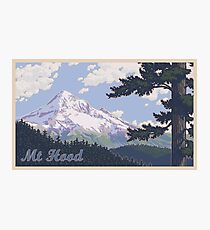 Vintage Mount Hood Travel Poster Photographic Print