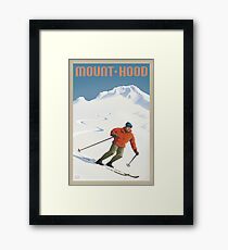 Vintage Ski Mount Hood Travel Poster Framed Print