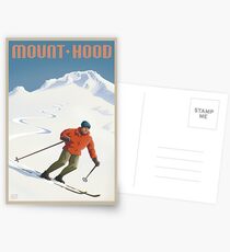 Vintage Ski Mount Hood Travel Poster Postcards