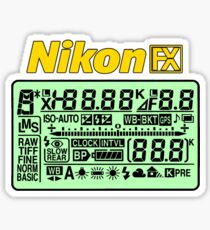 Nikon FX Control Panel Sticker