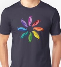 Farbe: Kaiserpinguin Rainbow Pinwheel Slim Fit T-Shirt