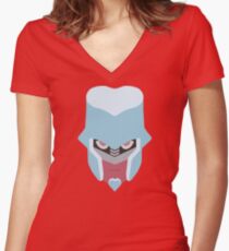 Camiseta entallada de cuello en V Diamante loco