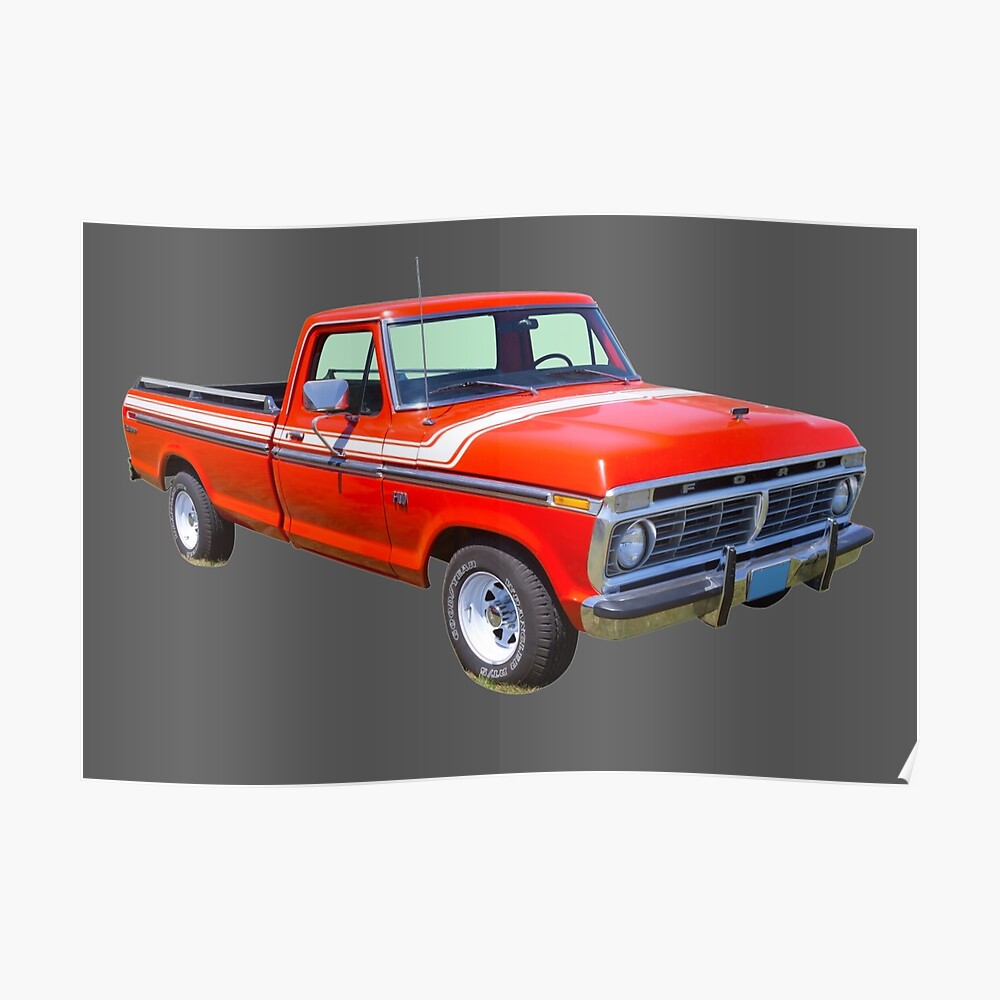 1975 Ford F100 Explorer Pickup Truck Poster By Kwjphotoart