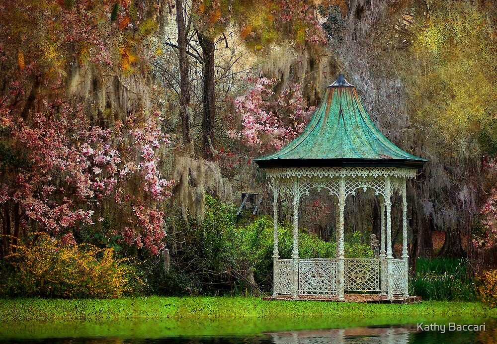 "Spring Magnolia Garden At Magnolia Plantation" by Kathy Baccari
