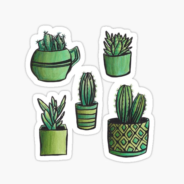 Cacti & Succulents Sticker Set Sticker