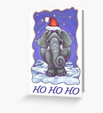 Elephant Christmas Card Greeting Card