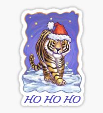 Tiger Christmas Card Sticker