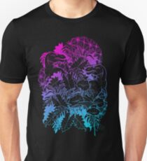 T Rex Pink and Blue Unisex T-Shirt