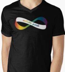 Autistic Pride Infinity Möbius Men's V-Neck T-Shirt