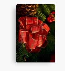 Holiday ribbon Canvas Print