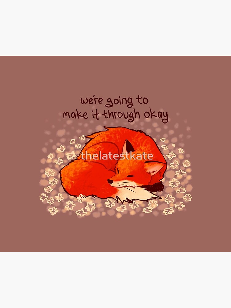 "We're Going to Make it Through Okay" Sleeping Flower Fox by thelatestkate