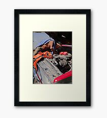 Street worker - Trabajador de la calle Framed Print