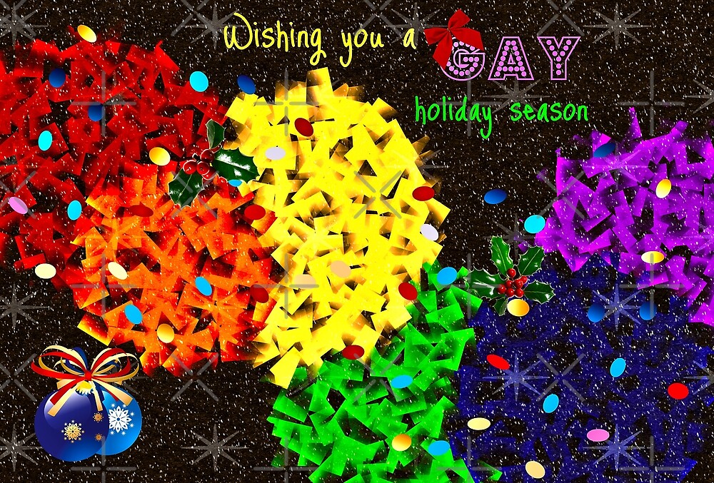 "Have a gay holiday season greeting card" by Scott Mitchell Redbubble