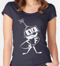 Fearless Fly – white version Women's Fitted Scoop T-Shirt