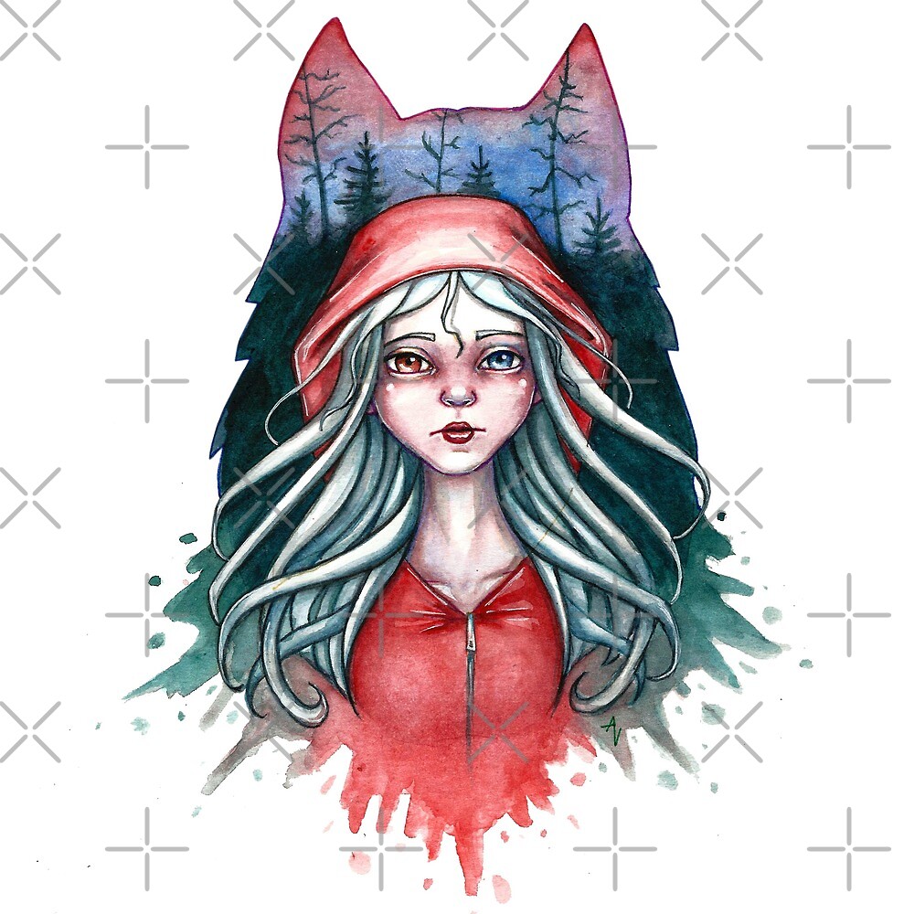 Red Riding Hood in the woods by AV-art