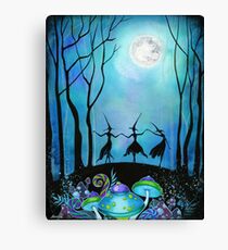 Witches Dancing Under the Moon Canvas Print