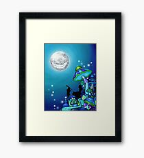 Alice in Wonderland and White Rabbit Framed Print