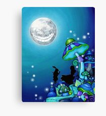 Alice in Wonderland and White Rabbit Canvas Print