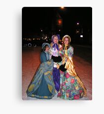 Giddy as kippers Victorian girls. Canvas Print