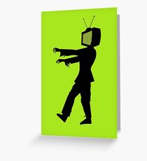 Zombie TV Guy by Chillee Wilson Greeting Card