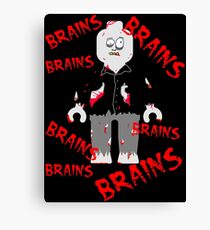 A LOT OF BRAINS - ZOMBIE MINIFIG Canvas Print